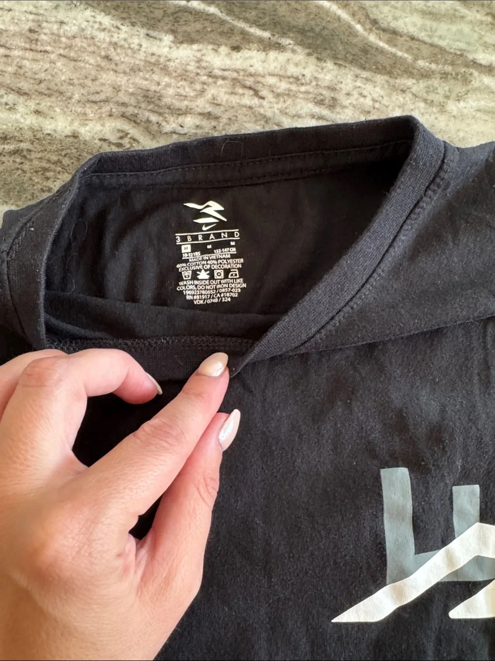 Nike Black Tee and Shorts Set with White Logo